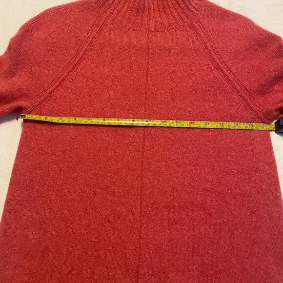 White + Warren Cashmere mockneck Sweater I Heathered Raspberry Pink Size S - Picture 12 of 14